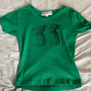 Y2K cat baby tee!